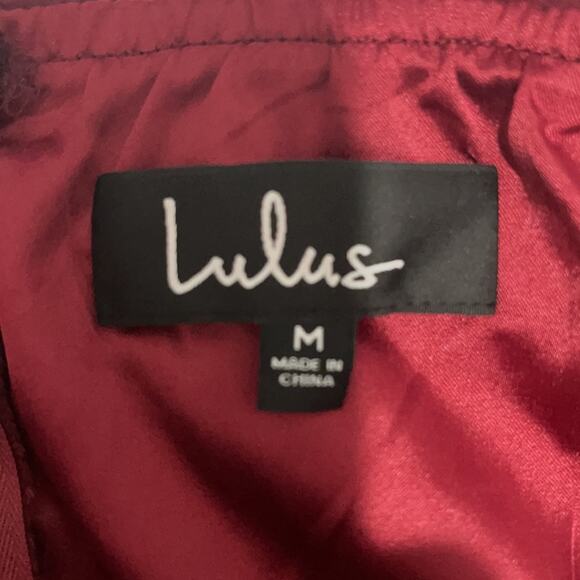 Lulus All About Love Wine Red Maxi Dress Size Medium NEW - Picture 10 of 12